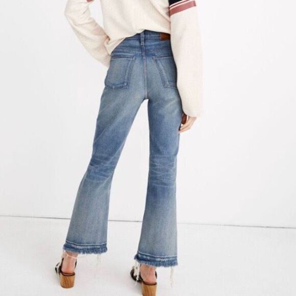 Rivet & Thread Relaxed Bootcut Jeans Cropped Stretch Medium Wash K8001 Women 25 - Picture 2 of 11